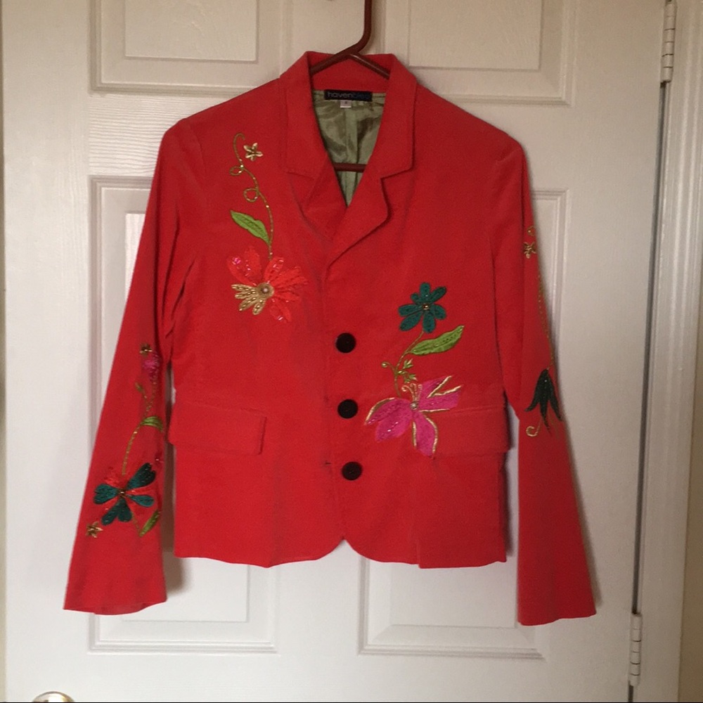 Embroidered & beaded jacket by Haven Bleu.
